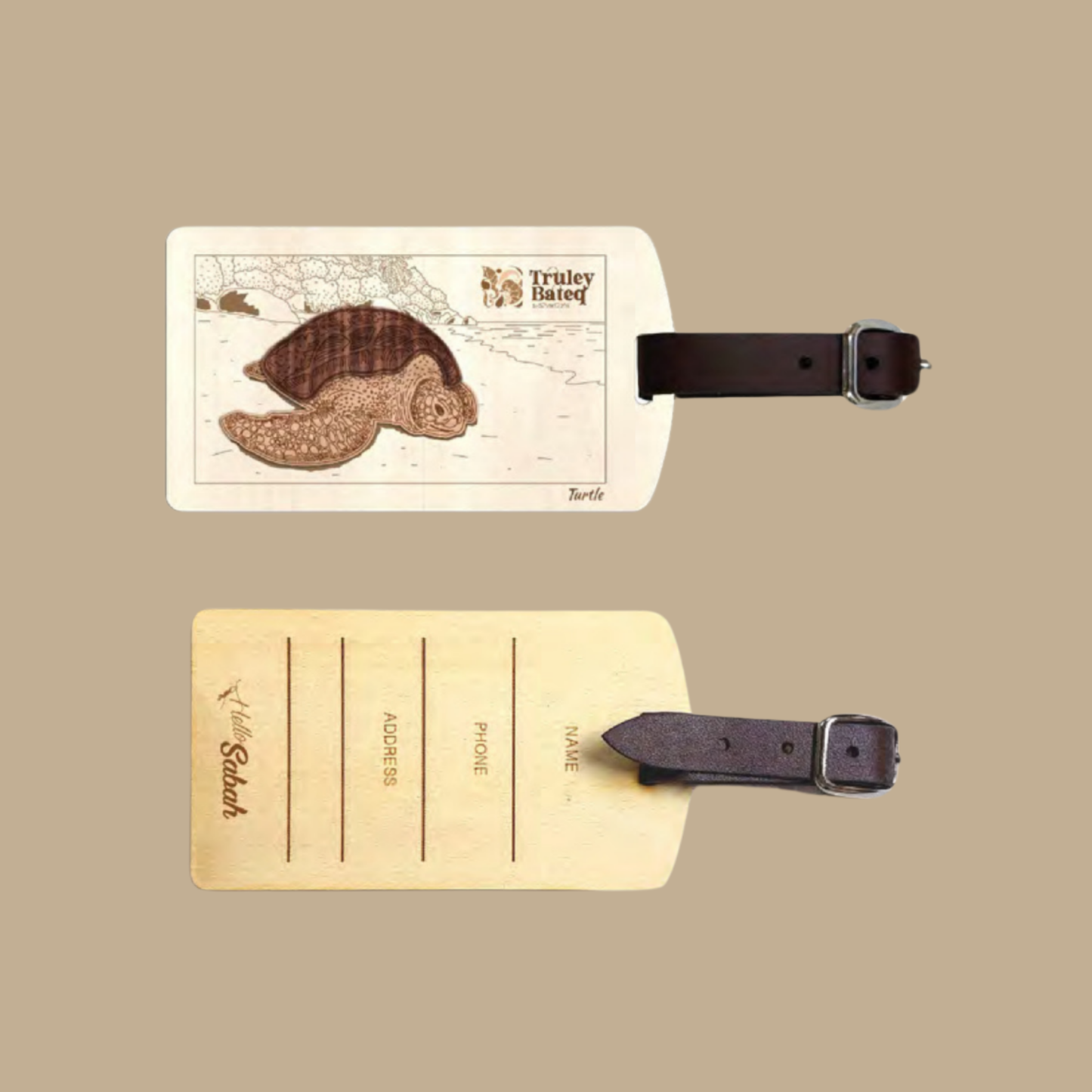 Premium Wooden Luggage Tag