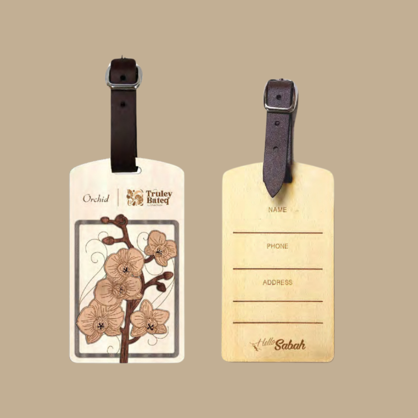Premium Wooden Luggage Tag