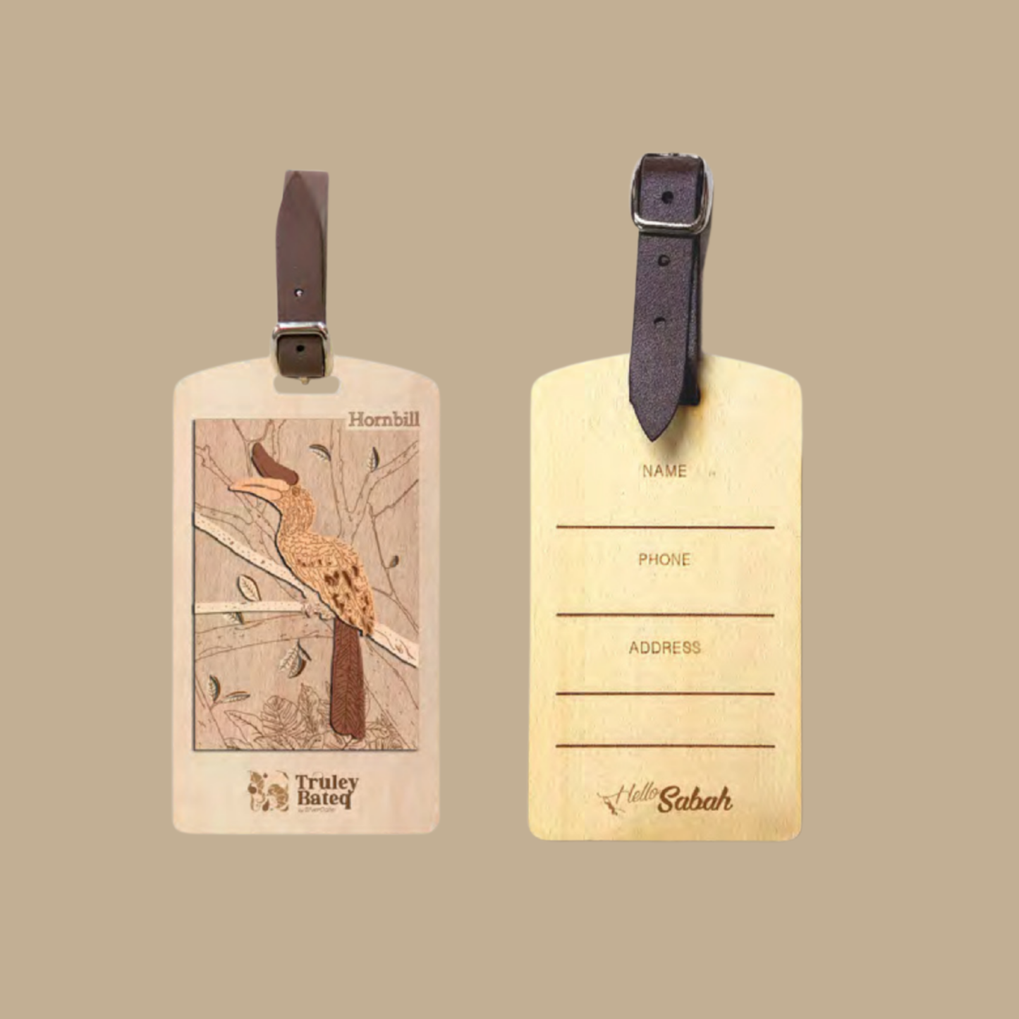 Premium Wooden Luggage Tag