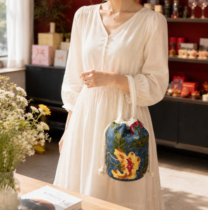 Batik Bloom Bucket Bag 001