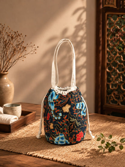 Batik Bloom Bucket Bag 002