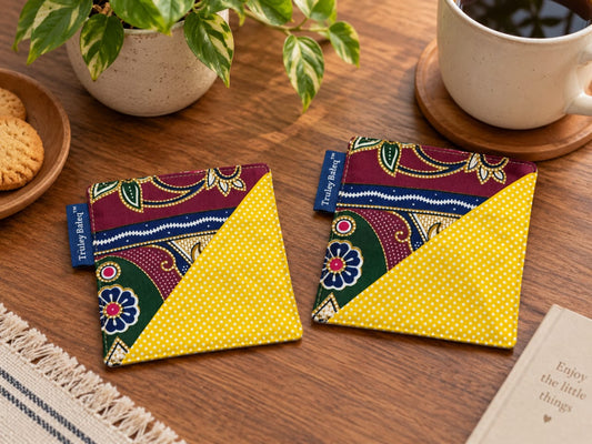 2 in 1 Batik Fabric Coaster Set