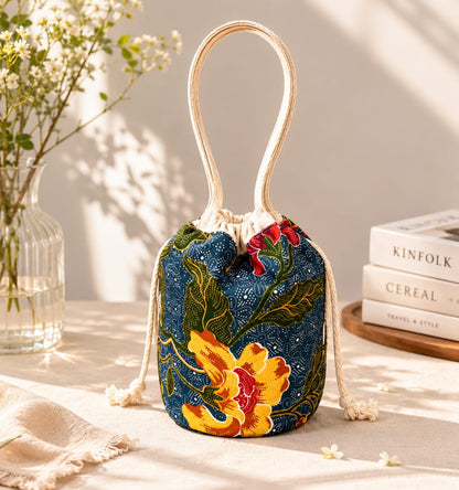 Batik Bloom Bucket Bag 001